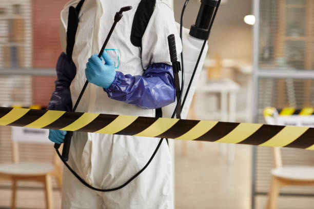 Professional Sewage Cleanup technician working in Wenatchee, WA
